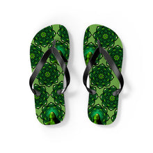 Load image into Gallery viewer, The Green Mandala Unisex Flip-Flops