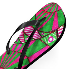 Load image into Gallery viewer, Circus Snake Unisex Flip-Flops
