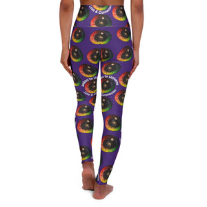 Love and Connection High Waisted Yoga Leggings (AOP)