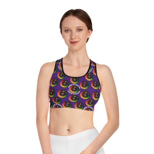 Love and Connection Sports Bra (AOP)