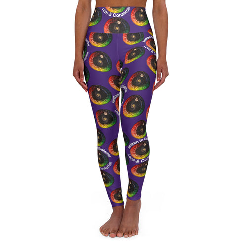 Love and Connection High Waisted Yoga Leggings (AOP)