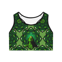 Load image into Gallery viewer, The Green Mandala Sports Bra (AOP)
