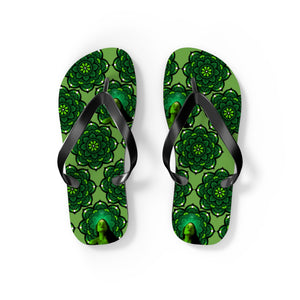The Green Mandala Unisex Flip-Flops