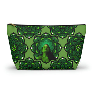 Green Mandala Accessory Pouch w T-bottom