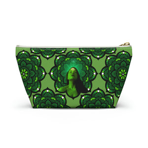 Green Mandala Accessory Pouch w T-bottom